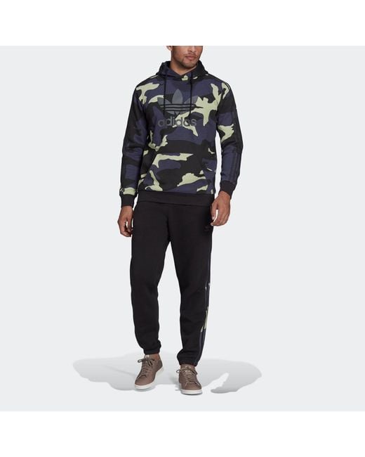Adidas Black Originals Camo Pants Side Elastic Waistband Sports Pants/Trousers/Joggers for men