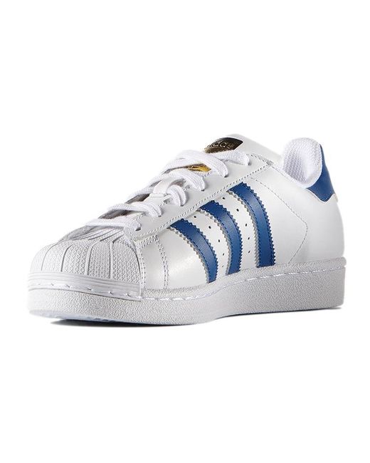 Adidas Blue Superstar Foundation J 'Ftwwht Eqtblu Eqtblu' for men