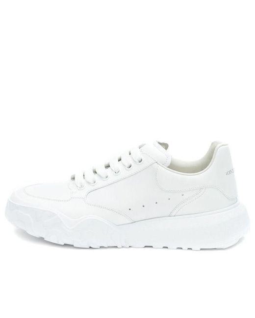McQueen White Court Trainers Leather' for men