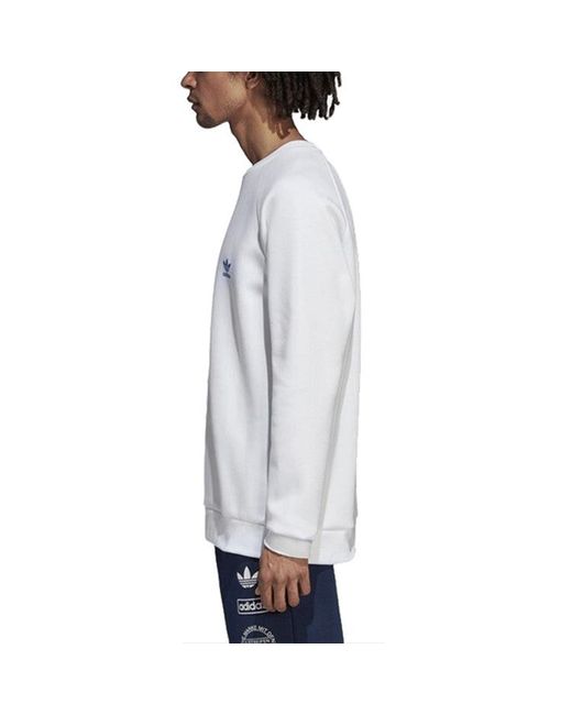 Adidas White Originals Graphic Crew Sweatshirt For for men