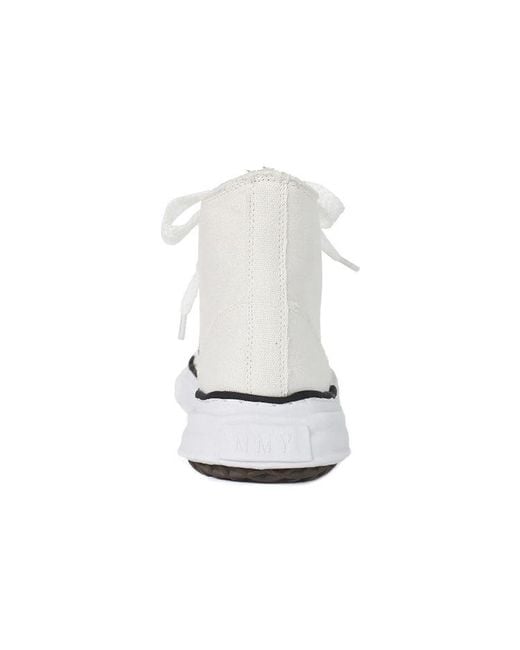 Maison Mihara Yasuhiro White Peterson High Original Sole Rubber Painted Canvas High-top Sneakers for men