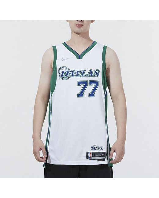 Nike Blue Nbaluka Doncic Dallas Mavericks 75Th Anniversary City Sw Fan Edition Basketball Jersey #77 for men
