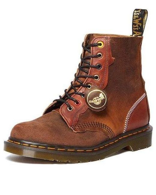 Dr. Martens Brown 1460 Pascal Made In England Deadstock Leather Lace Up Boots