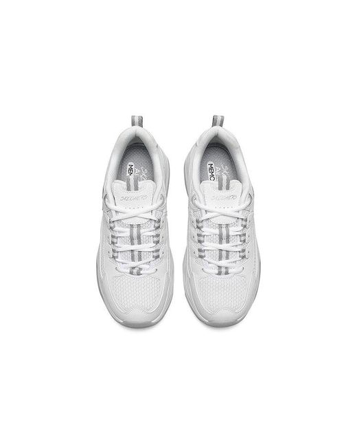 Skechers White (Wmns) D'Lites 4.0 Low Sneaker Gs