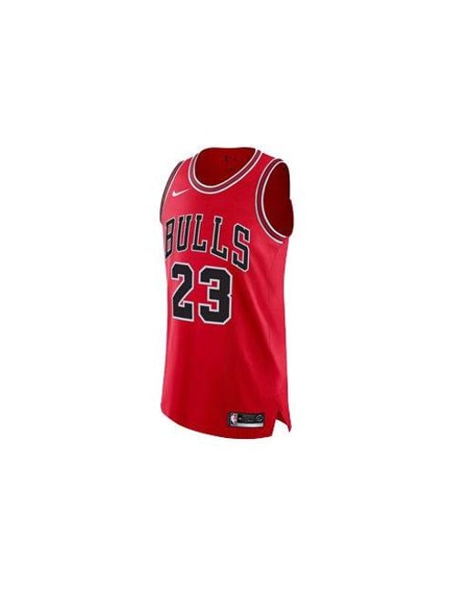 Nike Red Nba Michael Jordan Chicago Bulls Icon Edition Authentic Jersey #23 Box Edition' for men