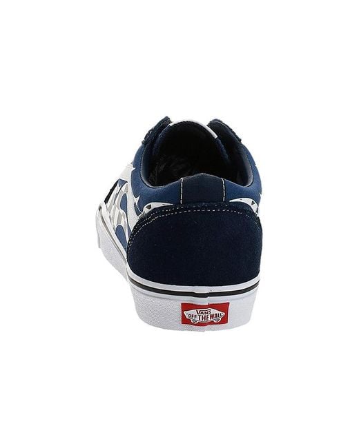 Vans Blue Old Skool Ward Flame Check for men