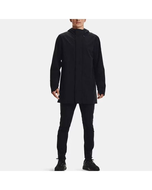 Under Armour Blue Rush Shell Long Jacket for men