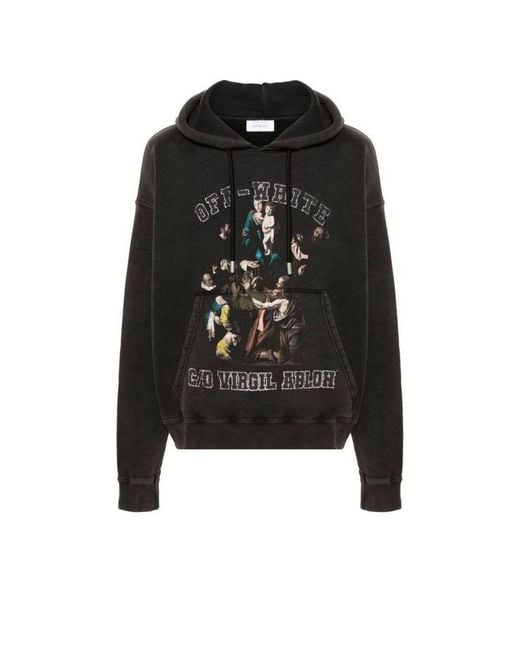 Off-White c/o Virgil Abloh Black Mary Skate Hoodie for men