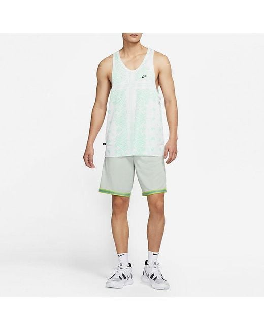 Nike Blue Dri-Fit Casual Breathable Cashew Sleeveless Vest for men