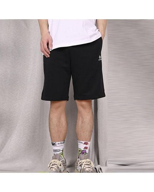 Converse Blue Go-To Embroidered Star Chevron Standard-Fit Fleece Short for men