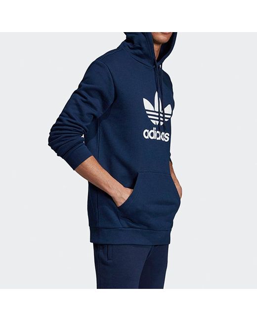 Adidas Blue Originals Trefoil Sports Pullover Lake for men
