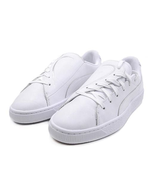 PUMA White (Wmns) Basket Crush Emboss