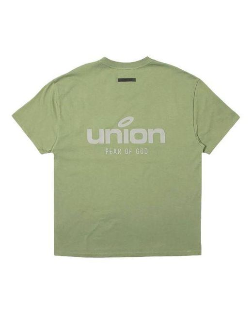 Fear Of God Green X Union La Fw21 Vintage Tee Army for men