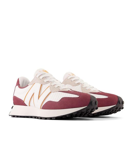 New Balance White 327 Plum' for men