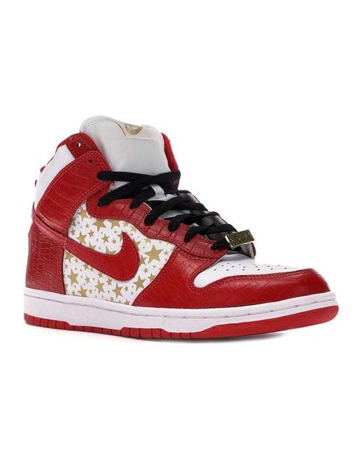 Nike Red X Supreme Sb Dunk Low Pro for men