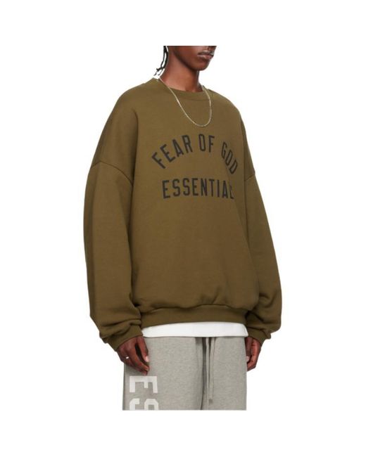 Fear Of God Green Fleece Crewneck for men