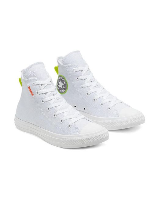 Converse White Chuck Taylor All Star Renew High Lemon Venom' for men