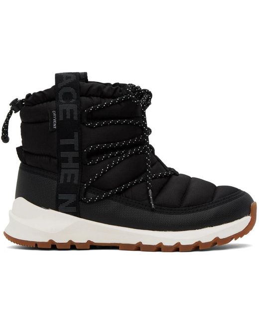 The North Face Black Thermoball Lace Up Waterproof Boots