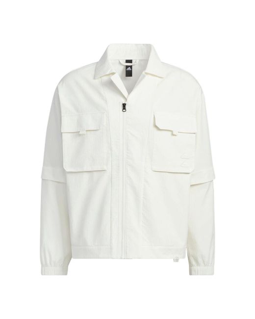 Adidas White Woven Jacket for men