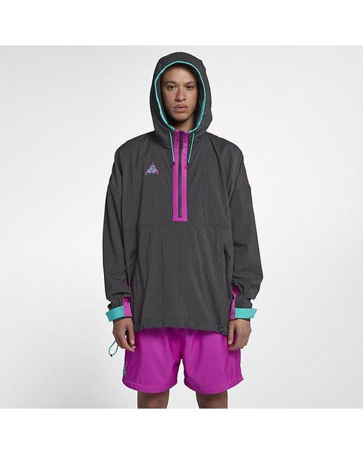 Nike Gray Acg Woven Hooded Jacket for men