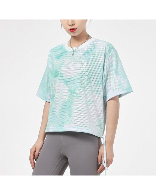 Nike Blue (Wmns) Sportswear Icon Clash Printing Round-Neck