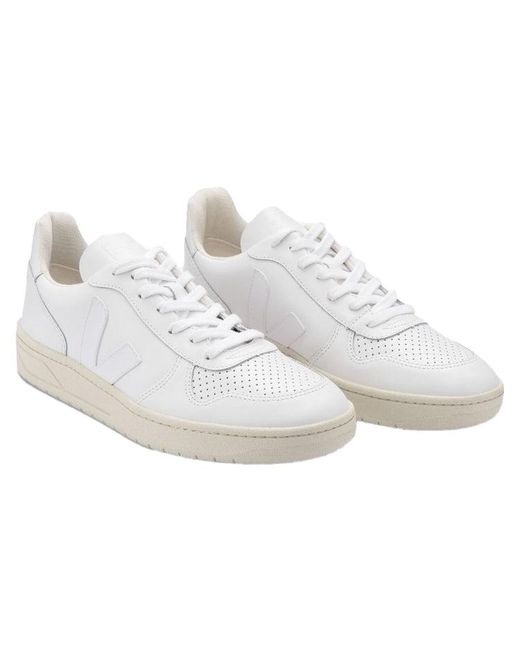 Veja White V-10 Leather Lace-Up 'Extra'
