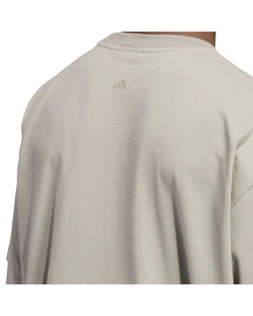 Adidas Gray Oneadi Bb T-Shirt 'Beig' for men