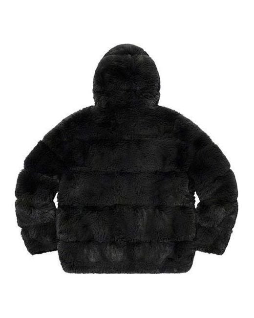 Supreme X Wtaps Faux Fur Hooded Jacket in Black for Men | Lyst UK