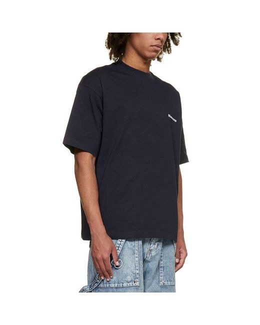 Balenciaga Blue Bb Corporate T-Shirt Medium Fit for men
