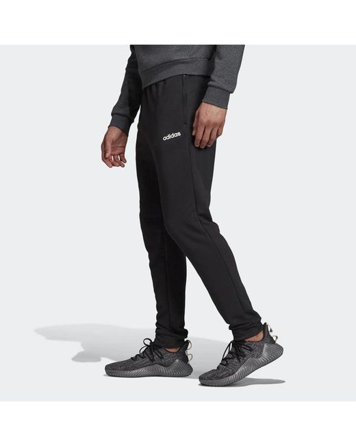 Adidas Black Athleisure Casual Sports Knit Long Pants for men