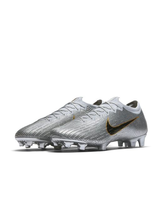 Nike Gray Mercurial Vapor 12 Elite Se Fg 'Golden Touch' for men