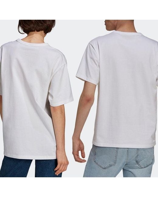 Adidas White Originals Causual Sports Round Collar Gs for men