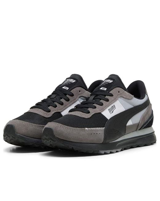 PUMA Black Road Rider Sd Cool Mid' for men