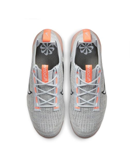 Nike White Air Vapormax 2021 Flyknit Fog Bright Mango' for men