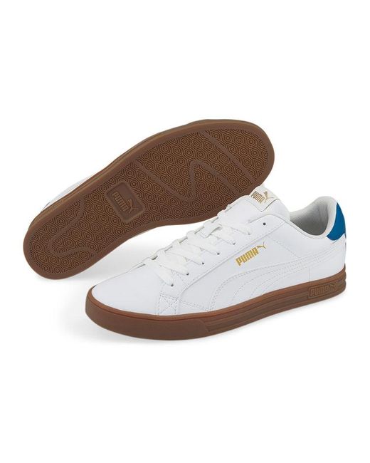 PUMA White Smash Vulc V3 Lo Mykonos Gum' for men