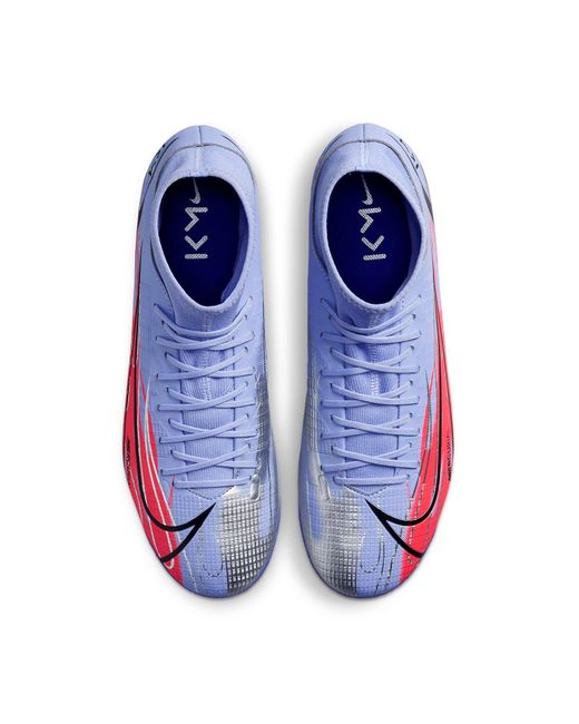 Nike Blue Kylian Mbapp X Mercurial Superfly 8 Academy Ag 'Flames' for men