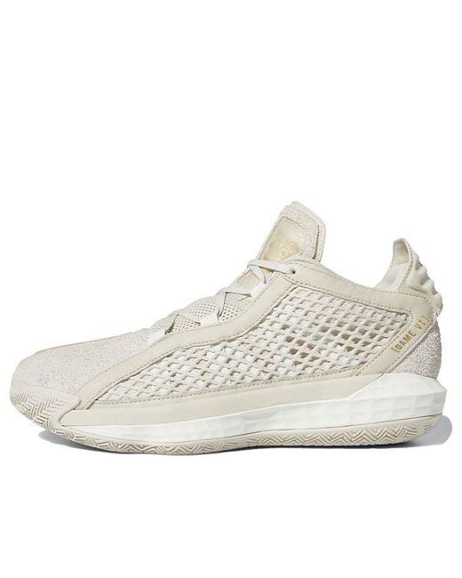 Adidas White Dame 6 Gca Leather for men
