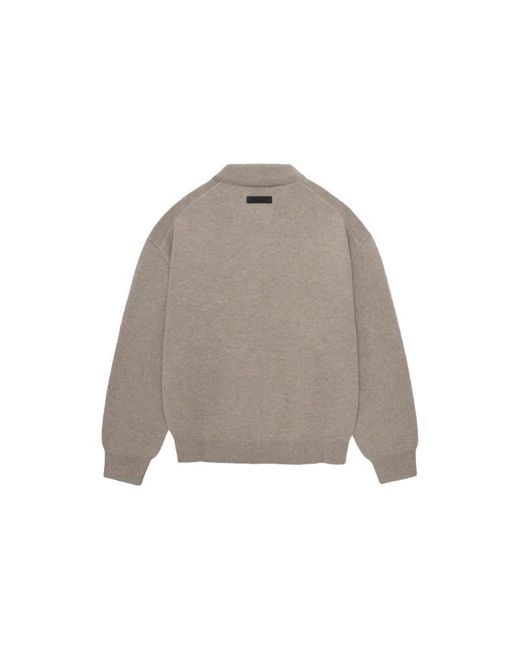 Fear Of God Gray Fw23 Knit Polo Shirt 'Core Heather' for men