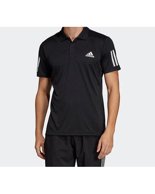 Adidas Black Club 3Str Polo Tennis Sports Polo for men