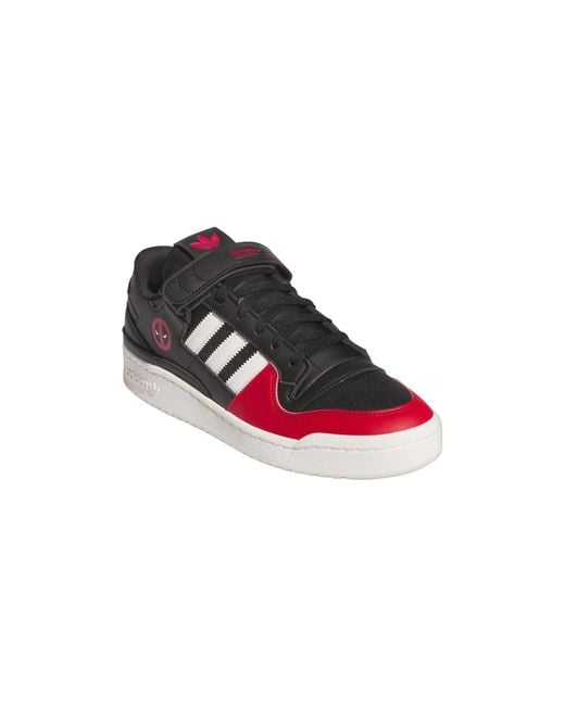Adidas Black X Marvel Forum Low 'Deadpool' for men