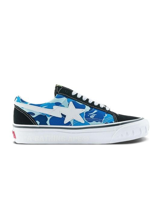 Vans Green X Bape Abc Lx Old Skool 'Multi Color Camo' for men