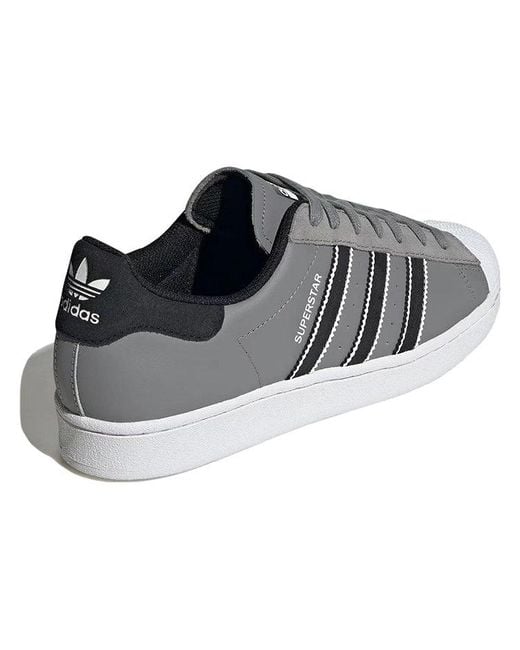 Adidas Gray Originals Superstar Shoes Three' for men