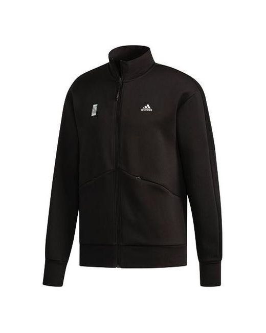 Adidas Black Wj Tt Swt Martial Arts Logo Collar Jacket For for men