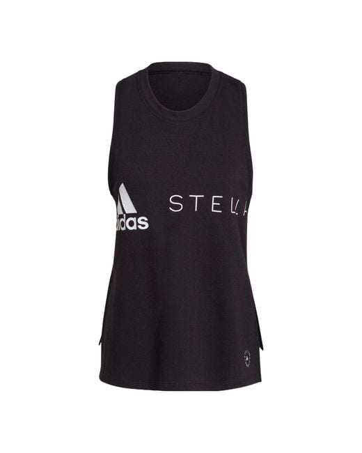 Adidas Black (Wmns) By Stella Mccartney Sportswear Logo Tank Top