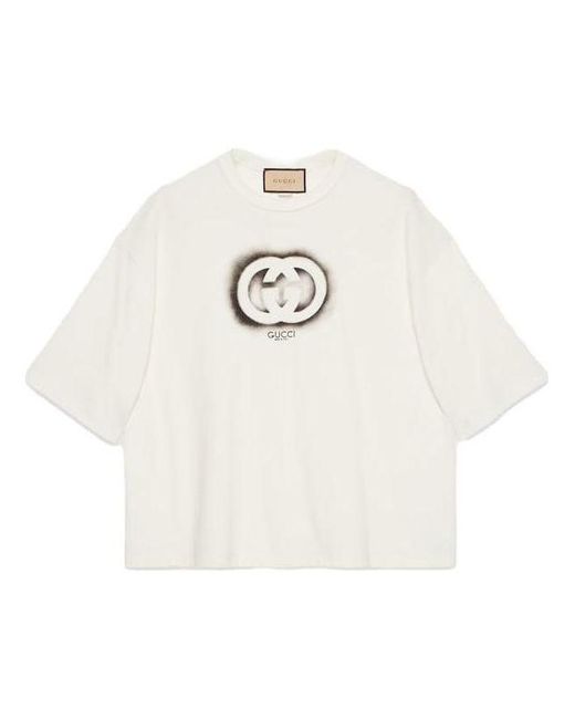 Gucci White Cotton Jersey T-shirt for men