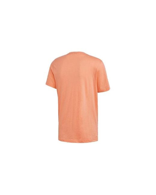 Adidas Orange Originals Sports Round Neck Short Sleeve for men