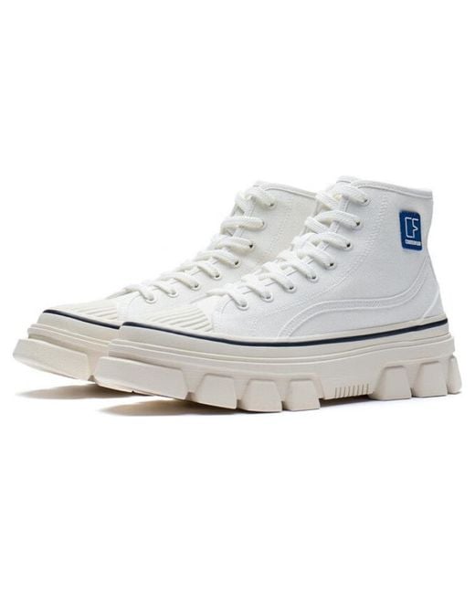 Li-ning White Cf Classic Canvas Hi