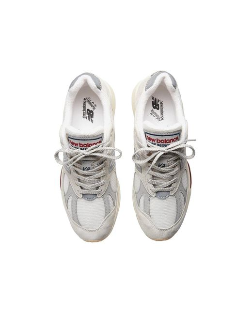 New Balance White 991V2 Made for men