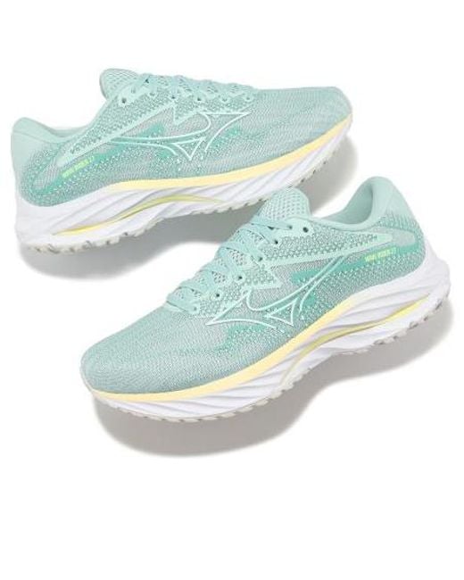 Mizuno Blue (Wmns) Wave Rider 27 4E Wide 'Mint'