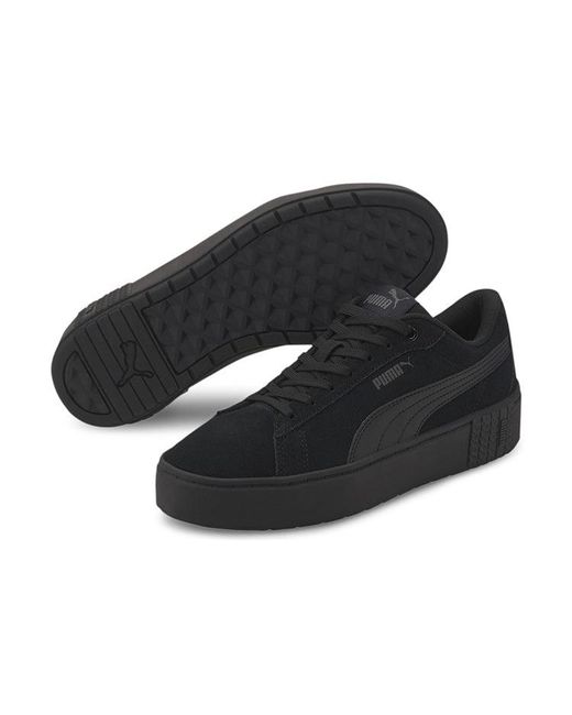 PUMA Black (Wmns) Smash Platform V2 Suede